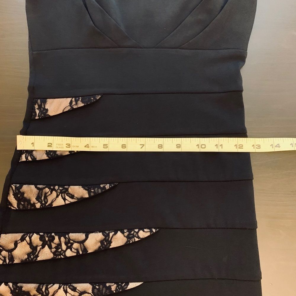 🔹 CITY STUDIO Black w/Lace Strapless Dress Sz. S - Picture 11 of 13